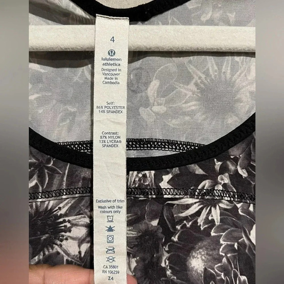Lululemon Floral Succulents Run Split Singlet Tank Size 4 - Picture 3 of 5